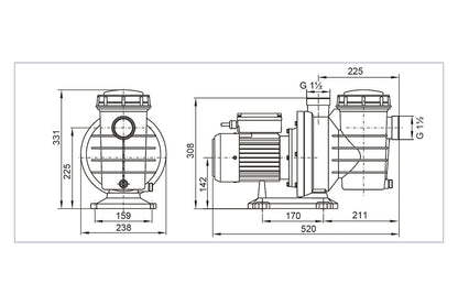 Waterfun Senkron 1 Havuz Pompası