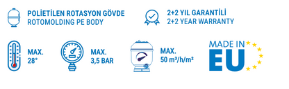 Waterfun Rotex Plastik Havuz Kum Filtresi- Model: ROTEX500 - 950