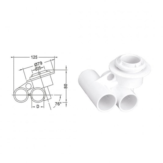 Ø32 mm Hava Ve Ø32 Su Çıkışlı