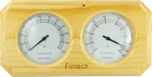 Ahşap Termometre 2'li Higrometre Kombine